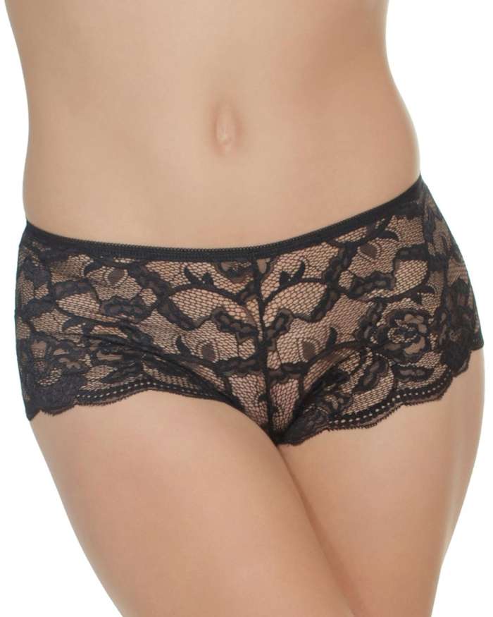Coquette Low Rise Stretch Scallop Lace Booty Short