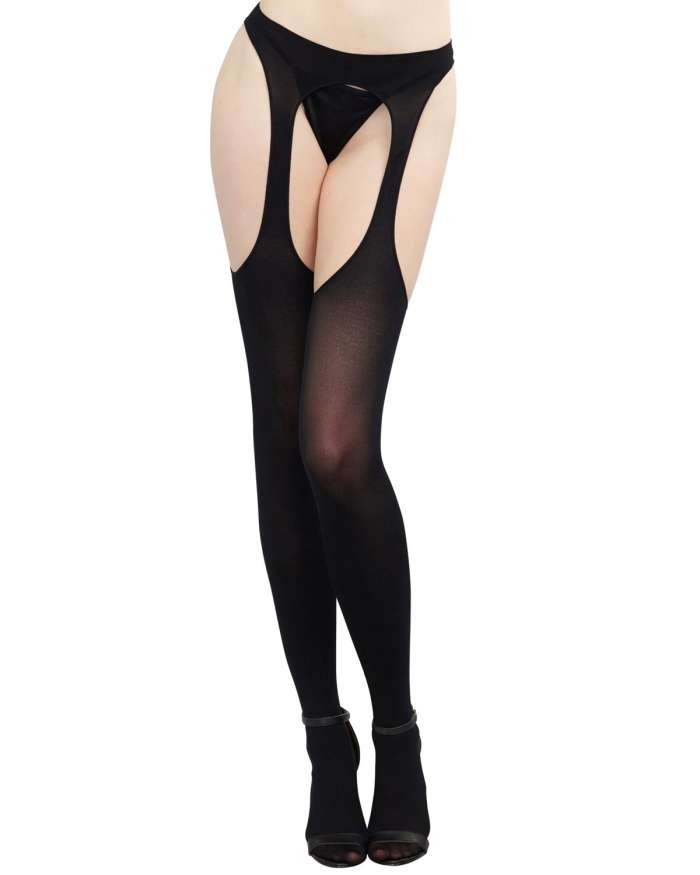 Dreamgirl Semi-Opaque Suspender-Style Pantyhose