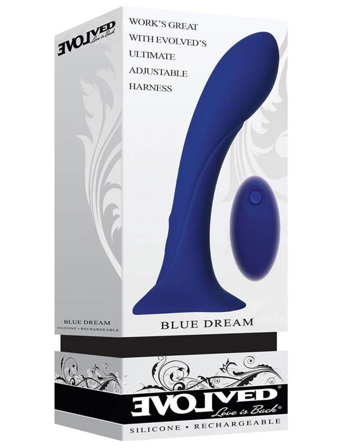 Evolved Blue Dream Harness-Compatible Vibrator with Remote