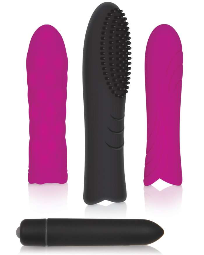 Evolved Pleasure Silicone Sleeve Trio with Bullet Vibrator