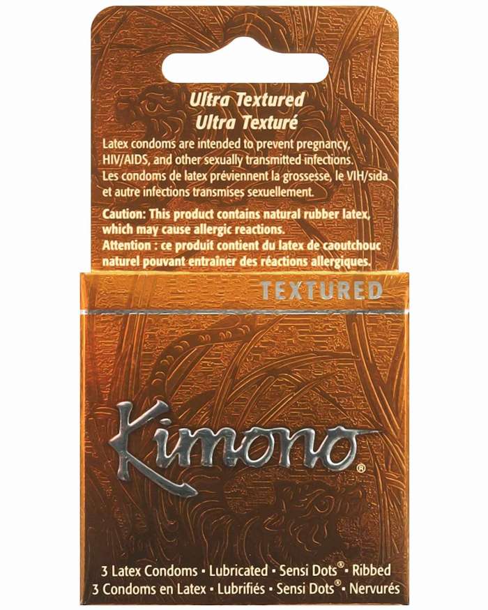 Kimono Micro-Thin Ribbed Plus Sensi-Dots Lubricated Latex Condoms