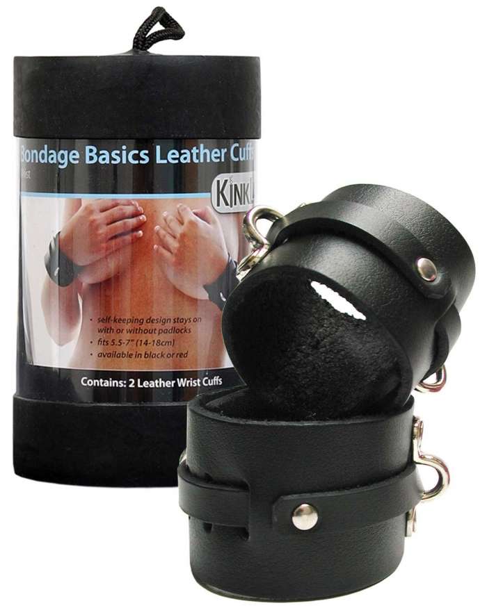 Kinklab Bondage Basics Leather Wrist Cuffs