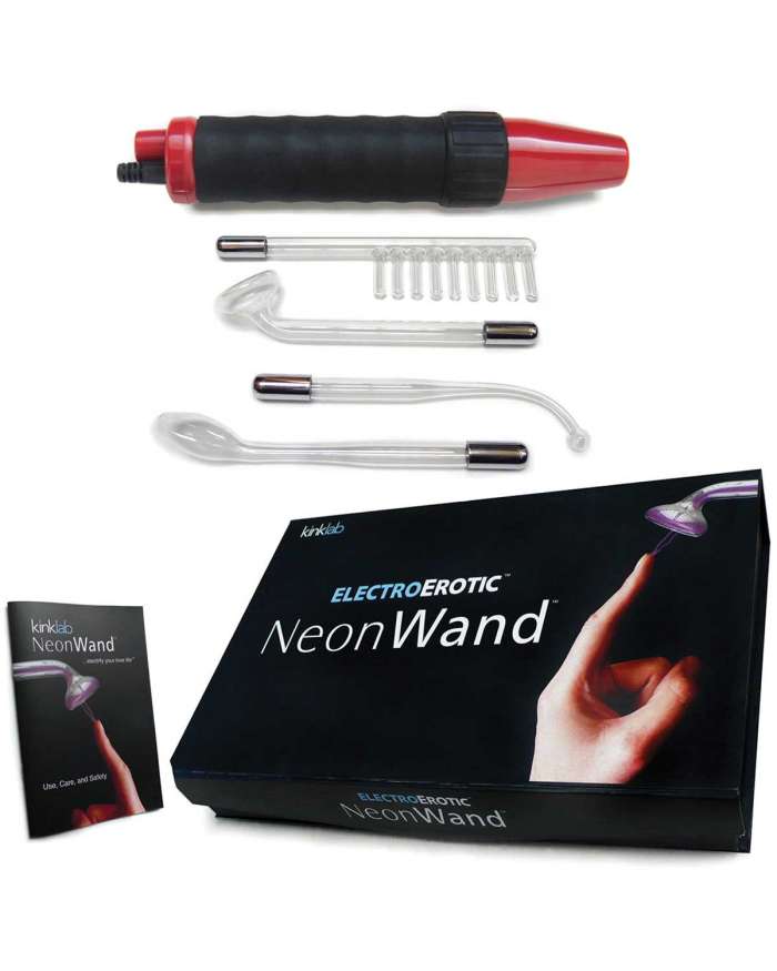 Kinklab Neon Wand with Red Handle Electrosex Kit