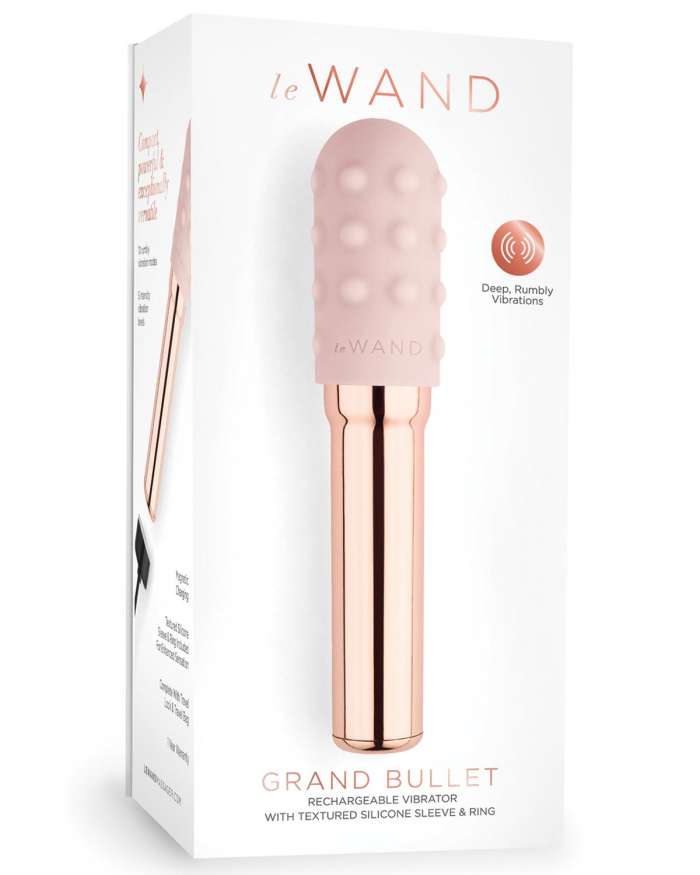 Le Wand Vibrating Grand Bullet with Textured Sleeve