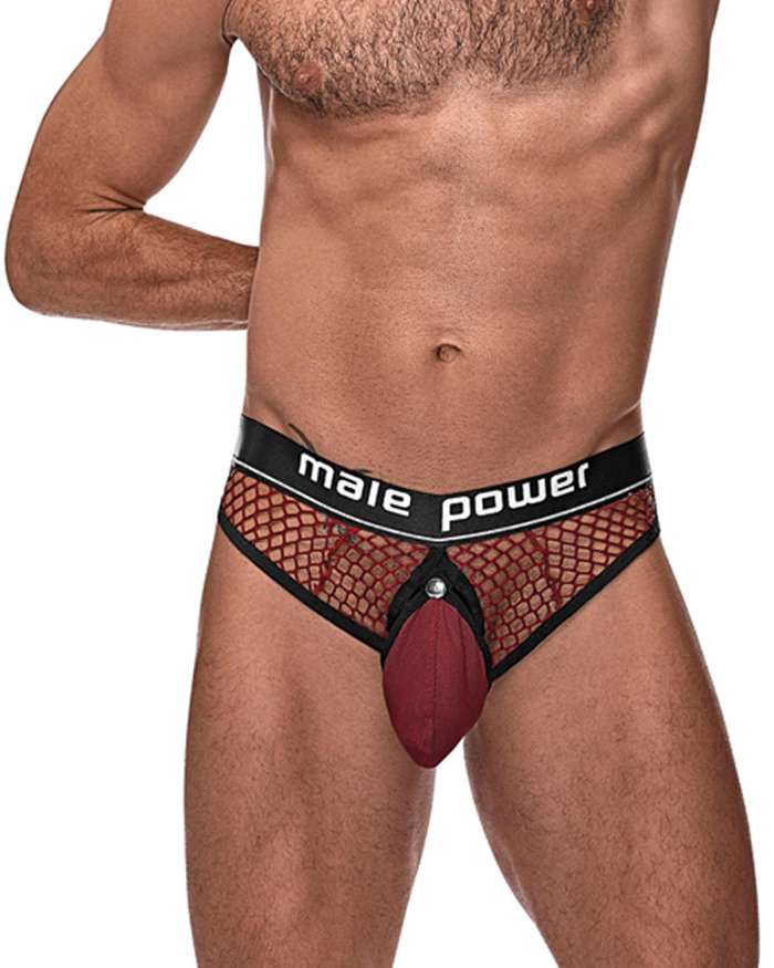Male Power Cock Pit Fishnet Cock Ring Thong