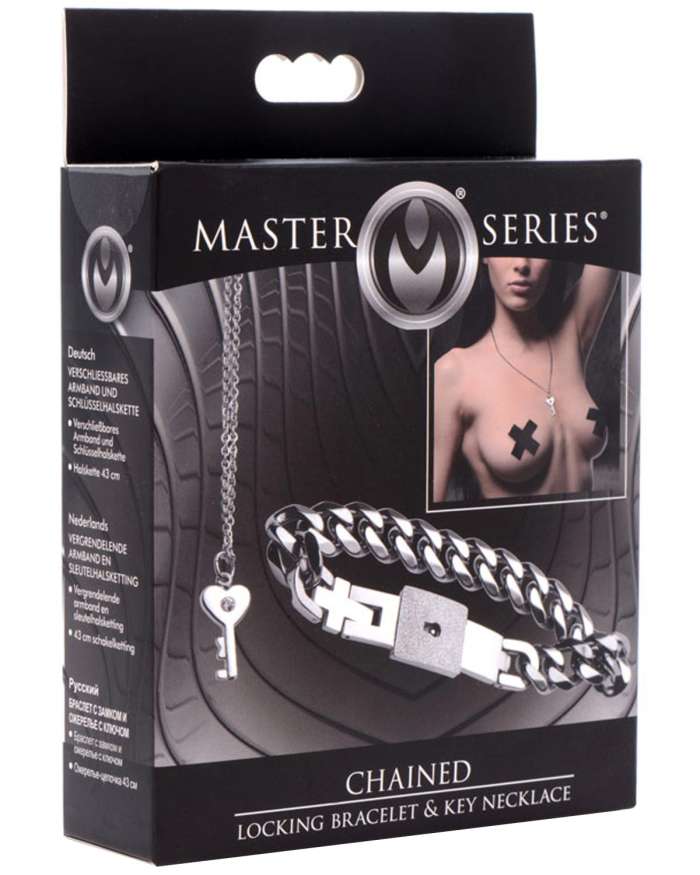 Master Series Chained Locking Bracelet and Key Necklace
