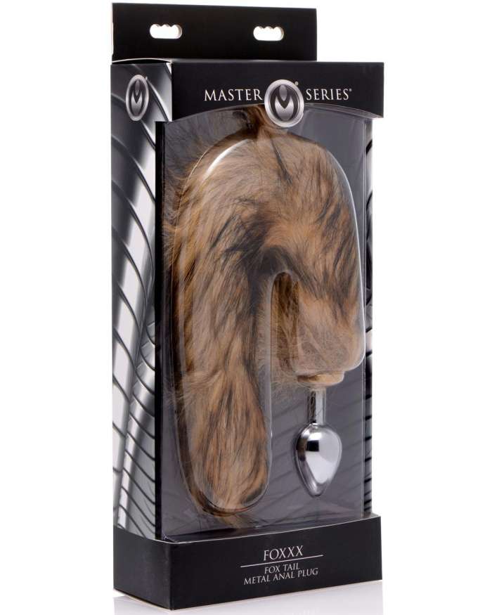 Master Series Foxxx Tail Metal Anal Plug with Real Fur
