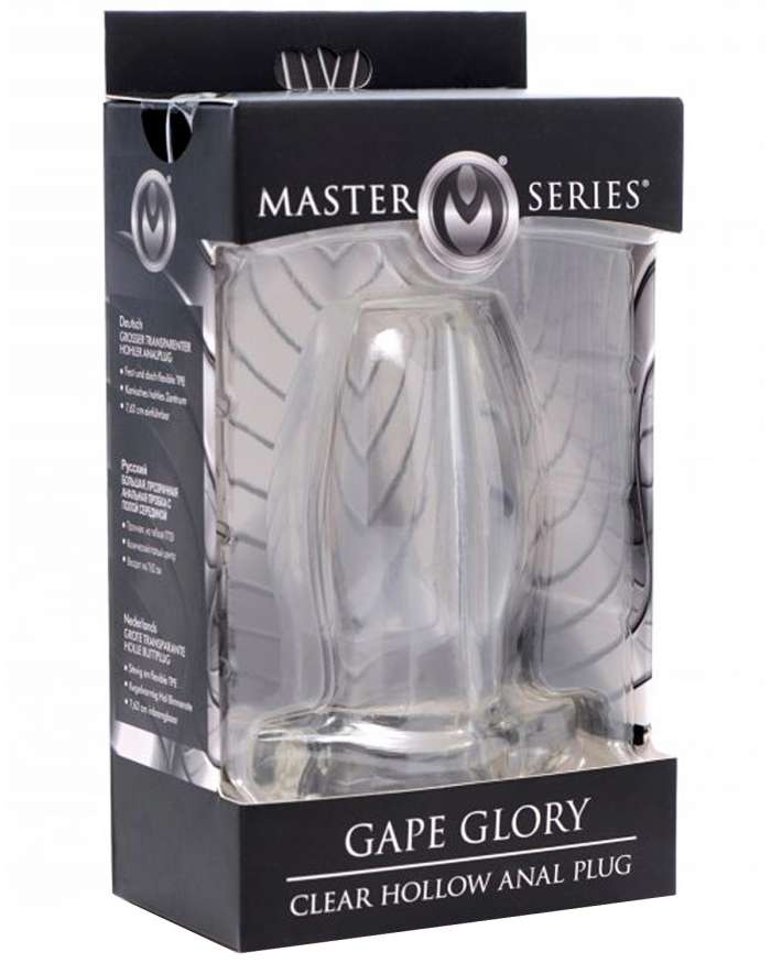 Master Series PeepHole and Gape Glory Clear Hollow Anal Plug