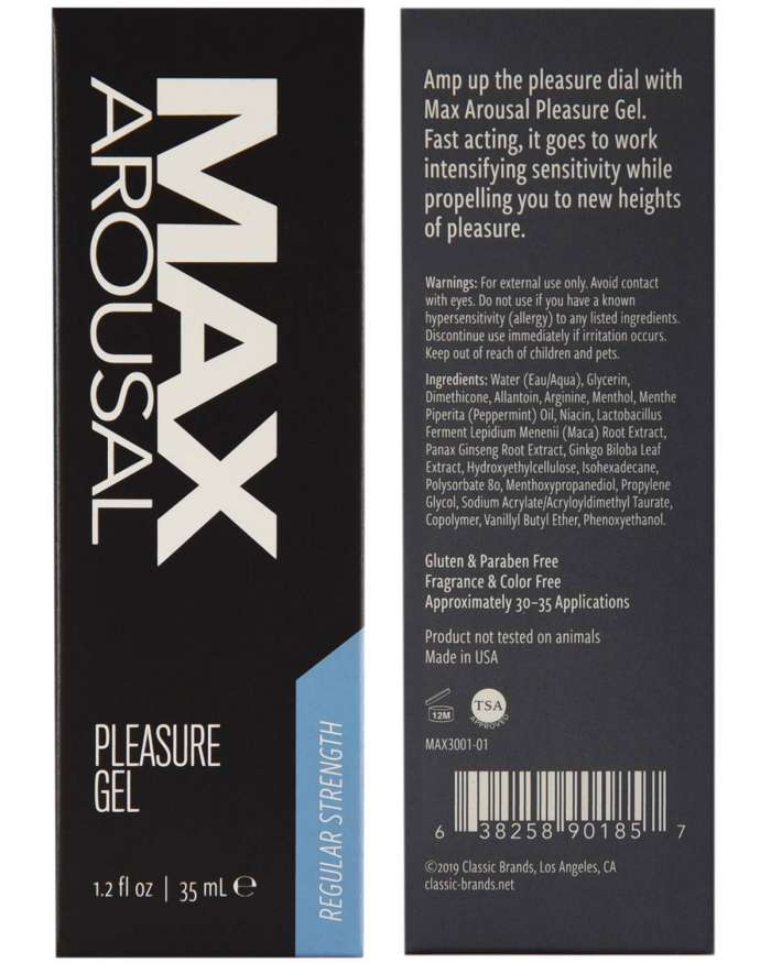 Max Arousal Pleasure Gel Regular Strength