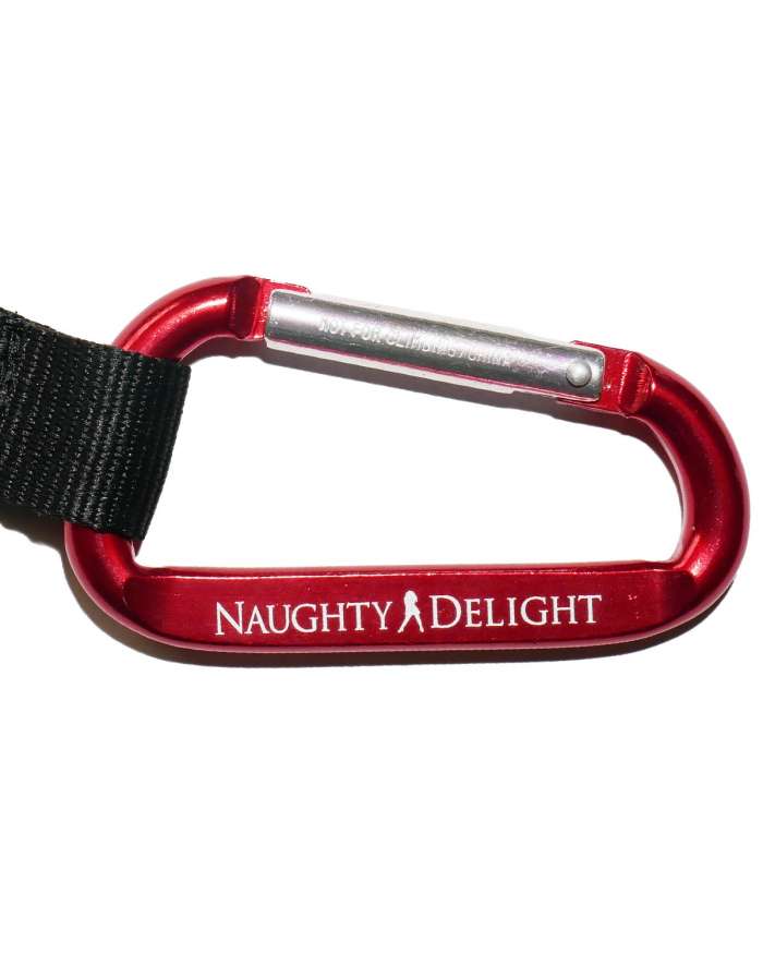 Naughty Delight Aluminum Carabiner with Strap and Key Ring (Pack of 2)