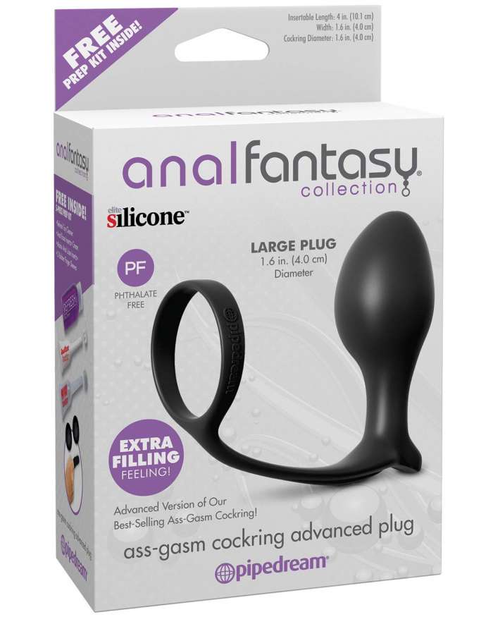 Pipedream Anal Fantasy Collection Ass-Gasm Silicone Cockring Advanced Anal Plug