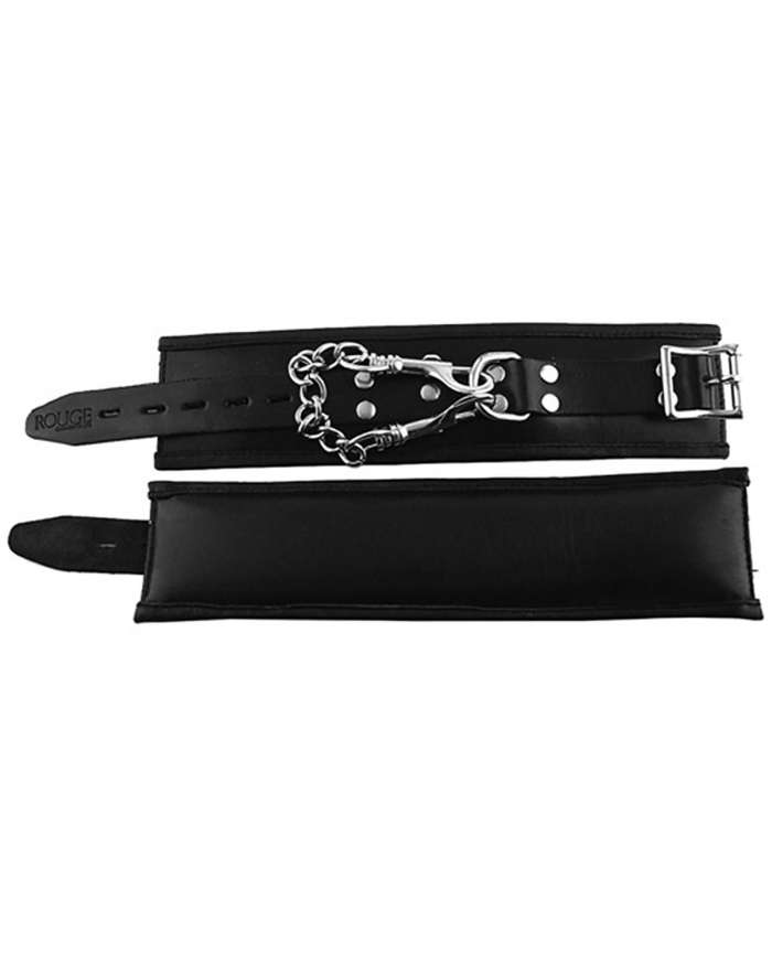 Rouge Leather Padded Wrist Cuffs