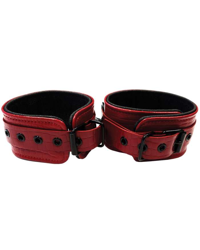 Rouge Leather Wrist Cuffs
