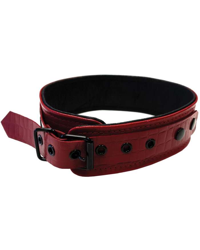Rouge Two-Tone Leather Collar