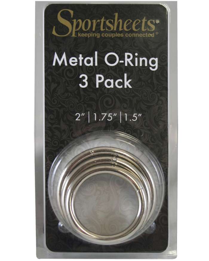 Sportsheets Seamless Metal O Rings, 3 Pack