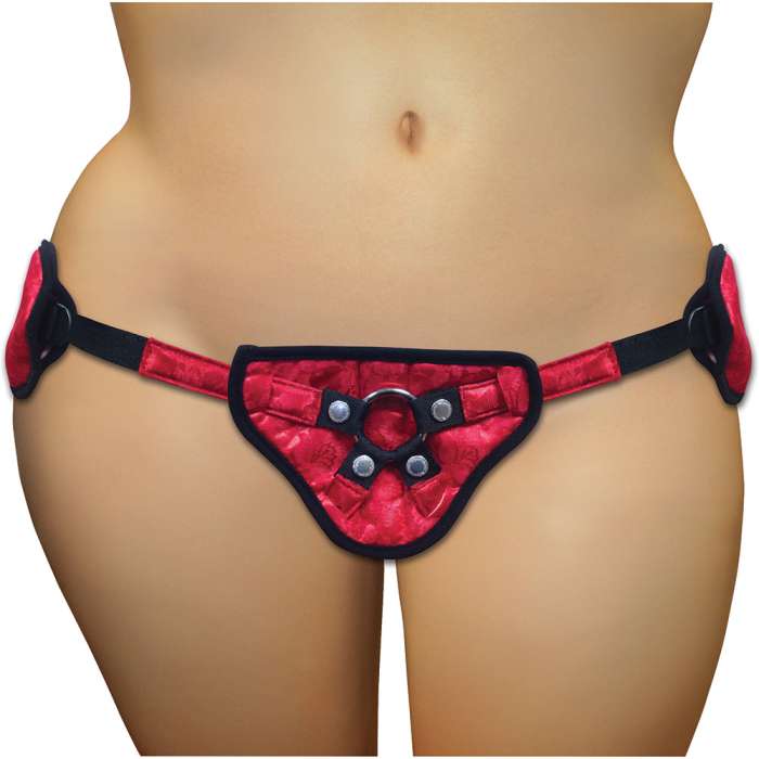 Sportsheets Plus Size Red Lace with Satin Strap On Harness Style #52