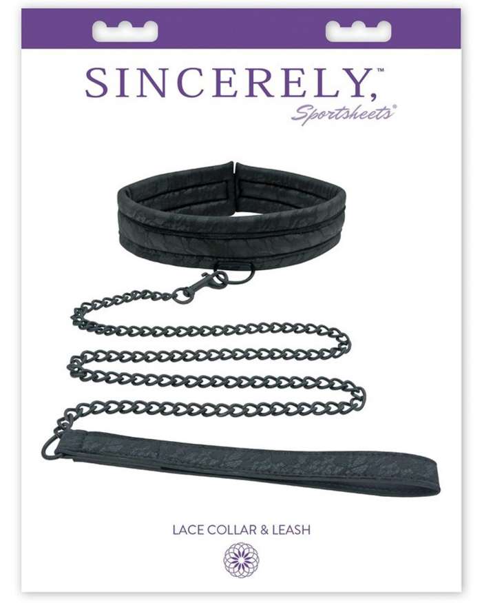 Sportsheets Sincerely Lace Collar and Leash