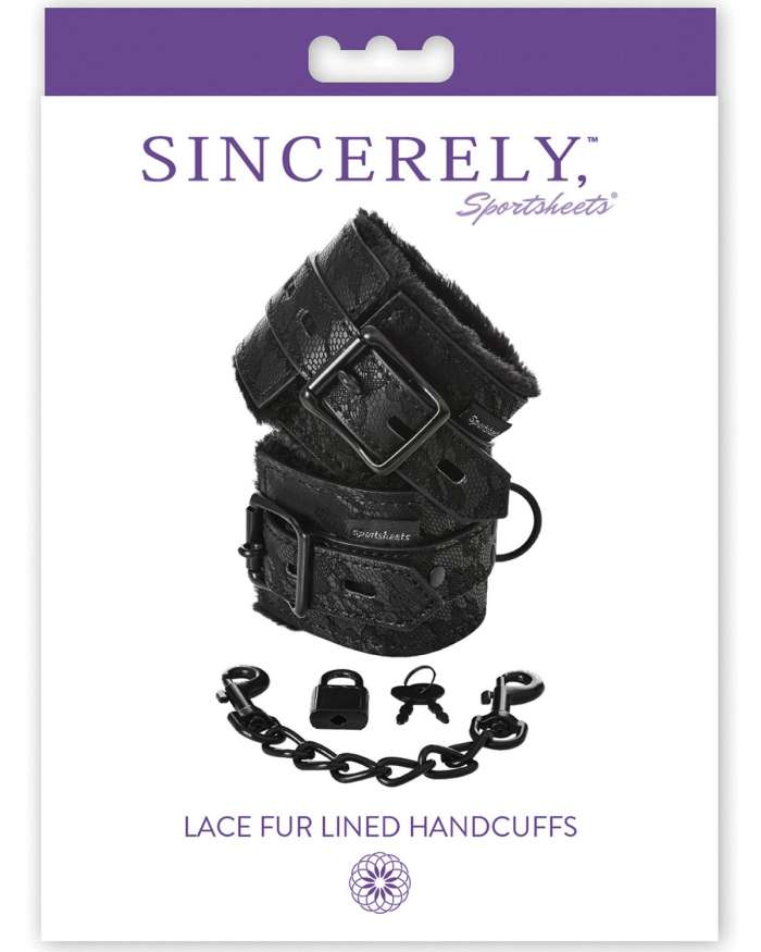 Sportsheets Sincerely Lace Fur Lined Handcuffs