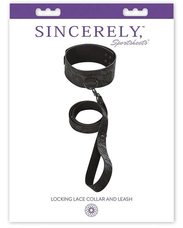 Sportsheets Sincerely Locking Lace Collar and Leash Set