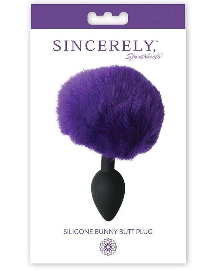 Sportsheets Sincerely Silicone Bunny Butt Plug with Real Fur