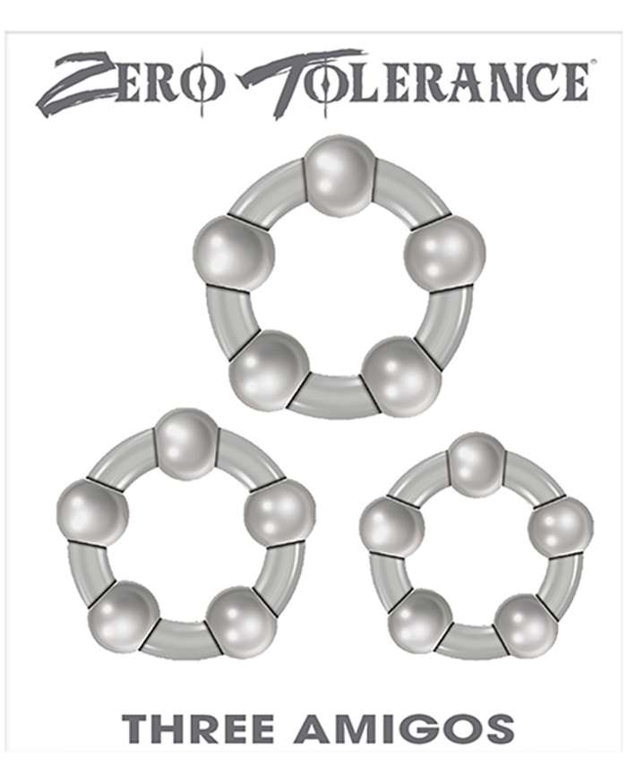 Zero Tolerance Three Amigos Beaded Cock Rings