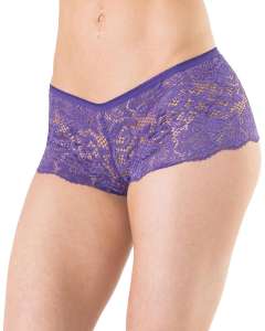 Coquette Low Rise Stretch Scallop Lace Booty Shorts