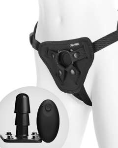 Doc Johnson Vac-U-Lock Supreme Harness & Vibrating Plug
