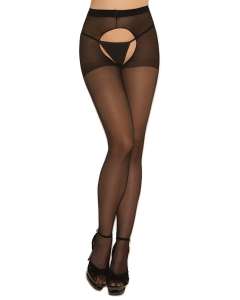 Elegant Moments Sheer Crotchless Pantyhose