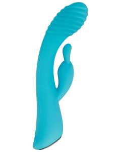 Evolved Aqua Bunny Bendable Flexible Vibrator