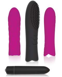 Evolved Pleasure Silicone Sleeve Trio with Bullet Vibrator