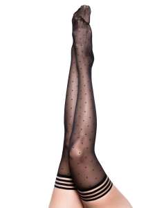Kix'ies Ally Polka Dot Thigh High Stockings