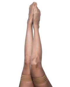 Kix'ies Jenny Sheer Champagne Thigh High Stockings
