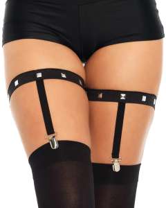 Leg Avenue Studded Single Strap Thigh High Leg Garters