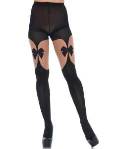 Leg Avenue Illusion Bow Garterbelt Tights