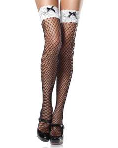Leg Avenue French Maid Industrial Net Thigh Highs