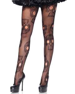 Leg Avenue Sugar Skull Net Tights