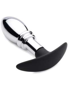 Master Series Dark Stopper Metal & Silicone Anal Plug