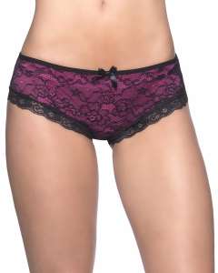 Oh la la Cheri Cage Back Overlay Lace Scallop Trim Panties
