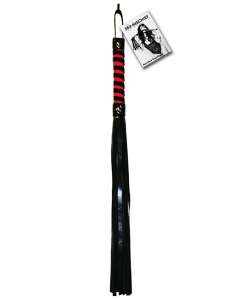 Sex & Mischief Red and Black Stripe Flogger