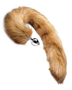 Tailz Extra Long Mink Tail Metal Butt Plug