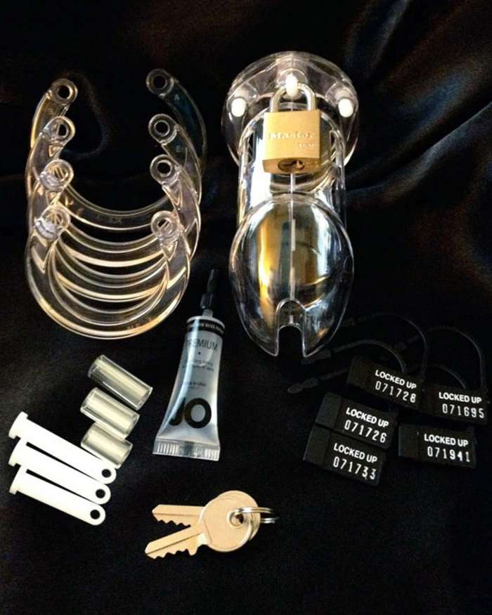 CB-X CB-6000 Cock Cage and Lock Male Chastity Set 3.25