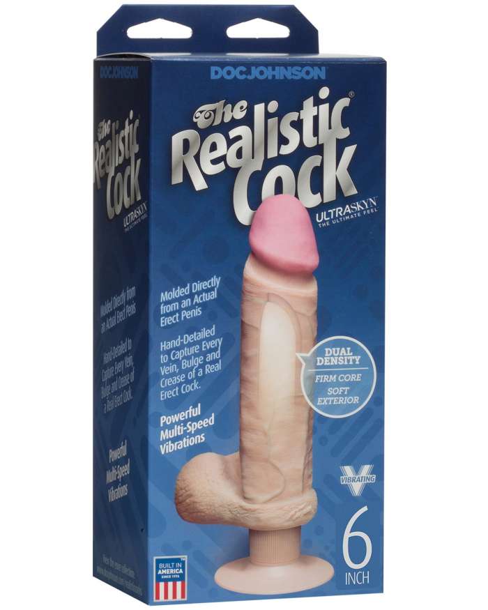 Doc Johnson Realistic Cock Vibrating UltraSkyn 6