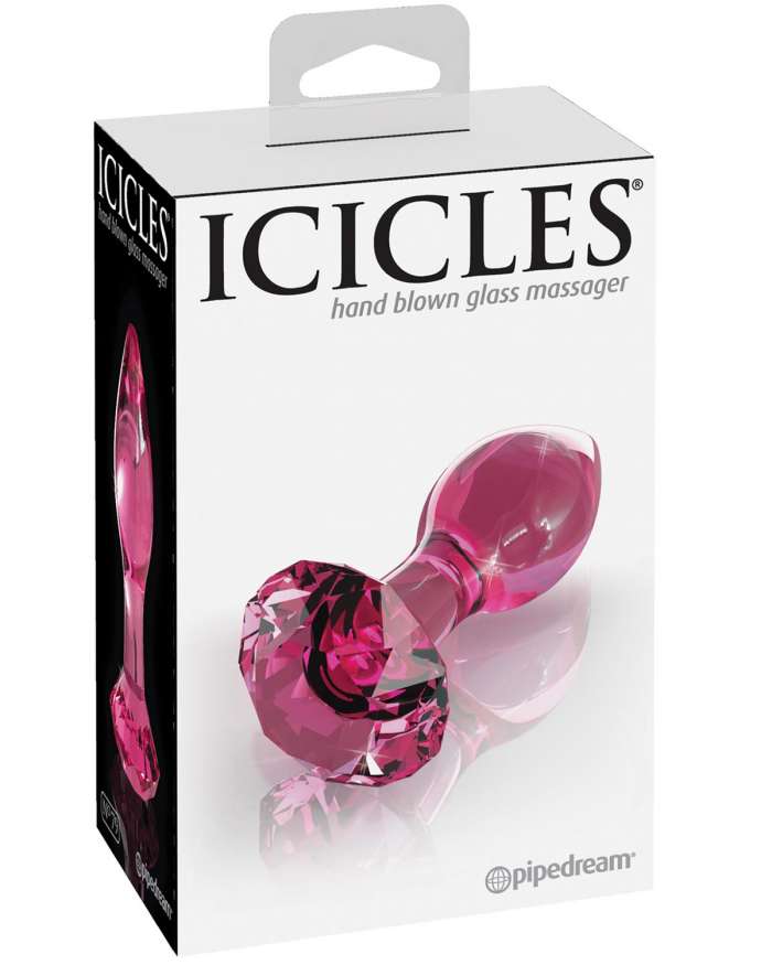 Icicles No. 79 Hand Blown Glass Diamond Butt Plug