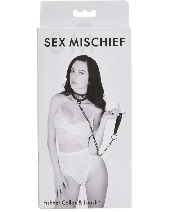 Sex & Mischief Fishnet Collar and Leash