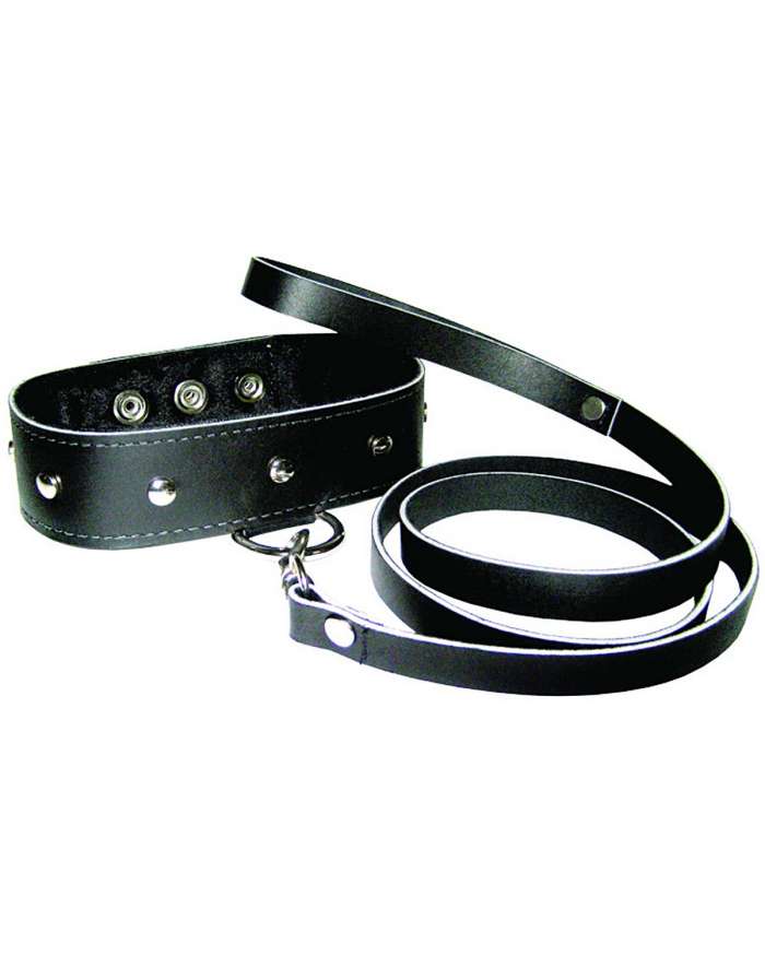 Sportsheets Leather Leash & Collar