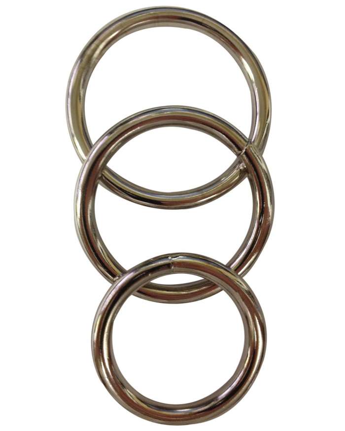 Sportsheets Seamless Metal O-Rings Pack of 3