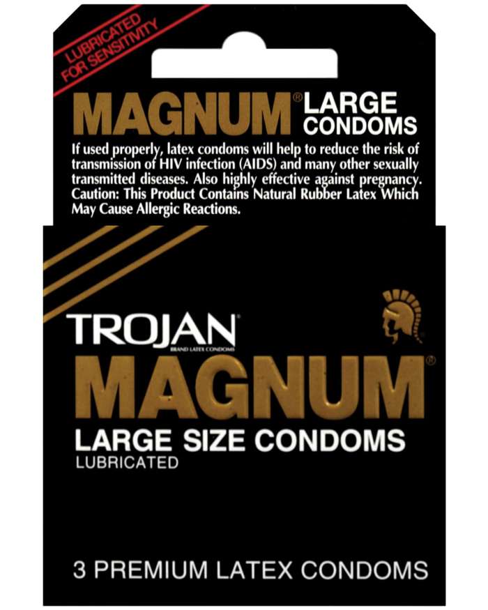 Trojan Magnum Large Size Lubricated Latex Condoms